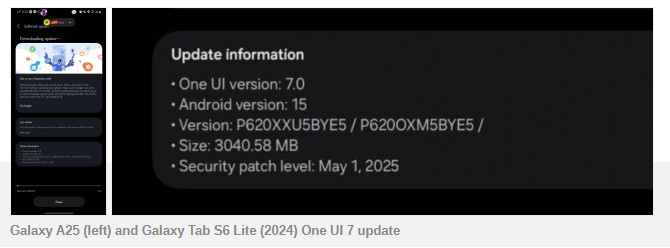 One UI 7 update with Android 15